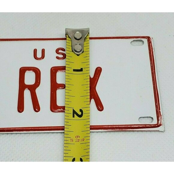 U.S.A Rex Personalized Mini License Plate – White & Red Collectible Bicycle - Picture 5 of 6